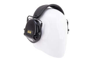 Sordin Supreme Pro-X Slim Electronic Earmuffs has black ear cups and a matching black headband